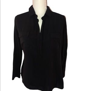 Black long sleeve blouse Size L